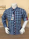 Детская рубашка (10-15 лет), Sinyor Besni, в клетку, приталенная, три кнопки, рукав трансформер